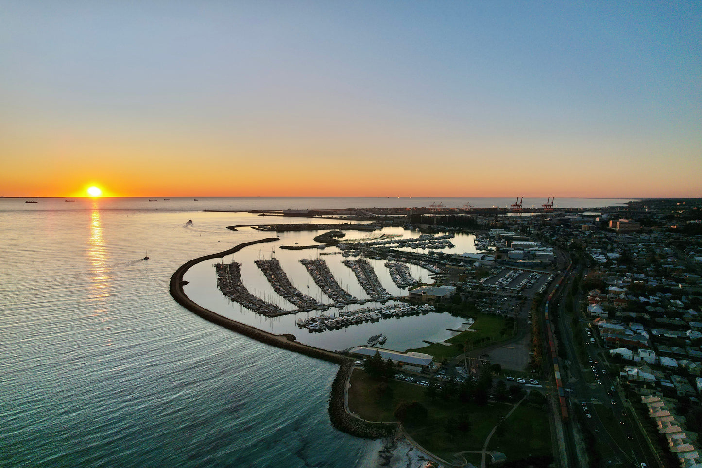 Fremantle Calm sunset FRAMED PHOTO