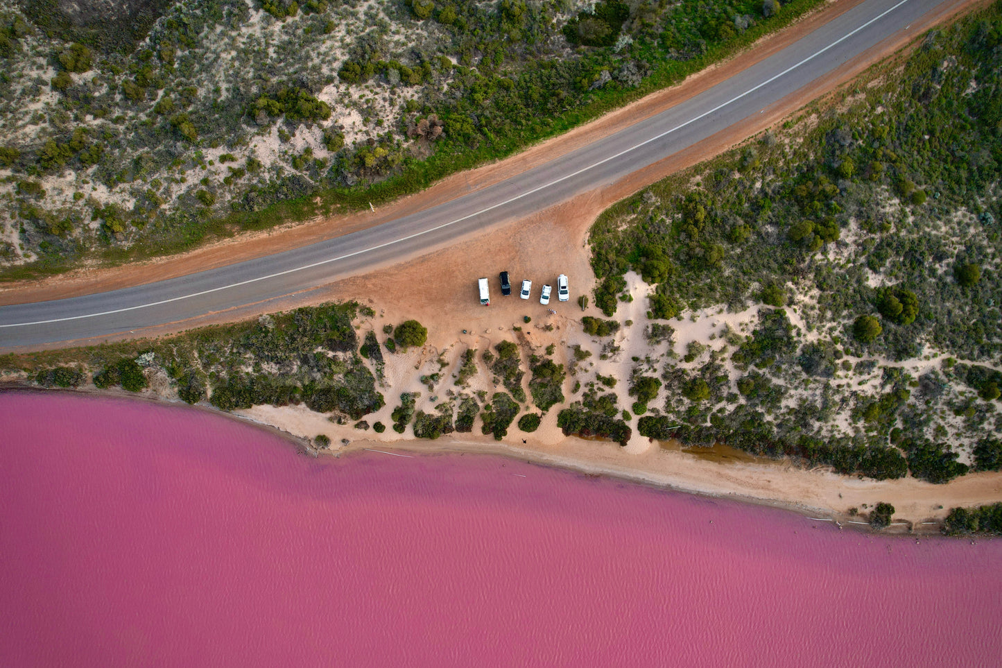 Pink Lake Two ways FRAMED PHOTO