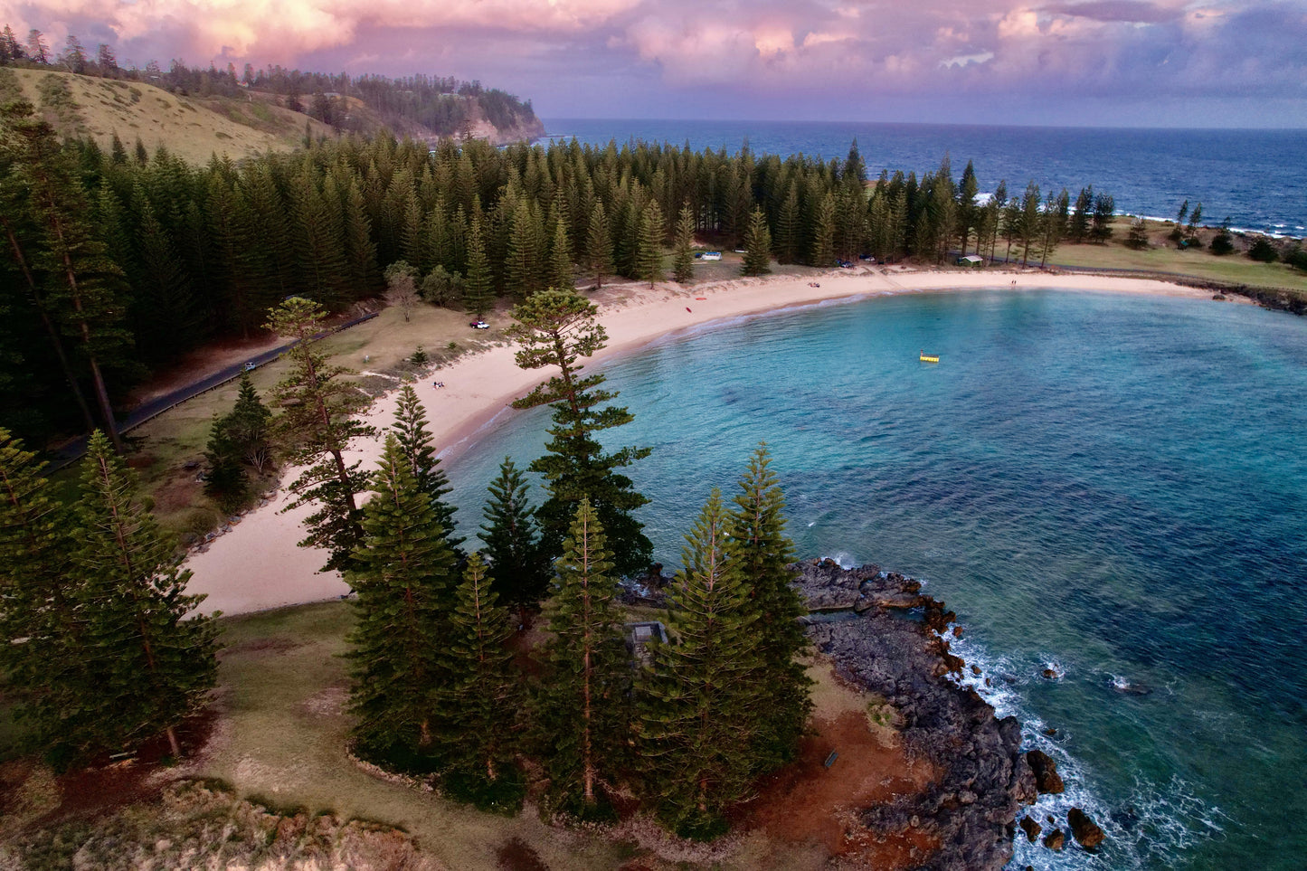 Norfolk Island Calm sunset at Emily Bay CANVAS