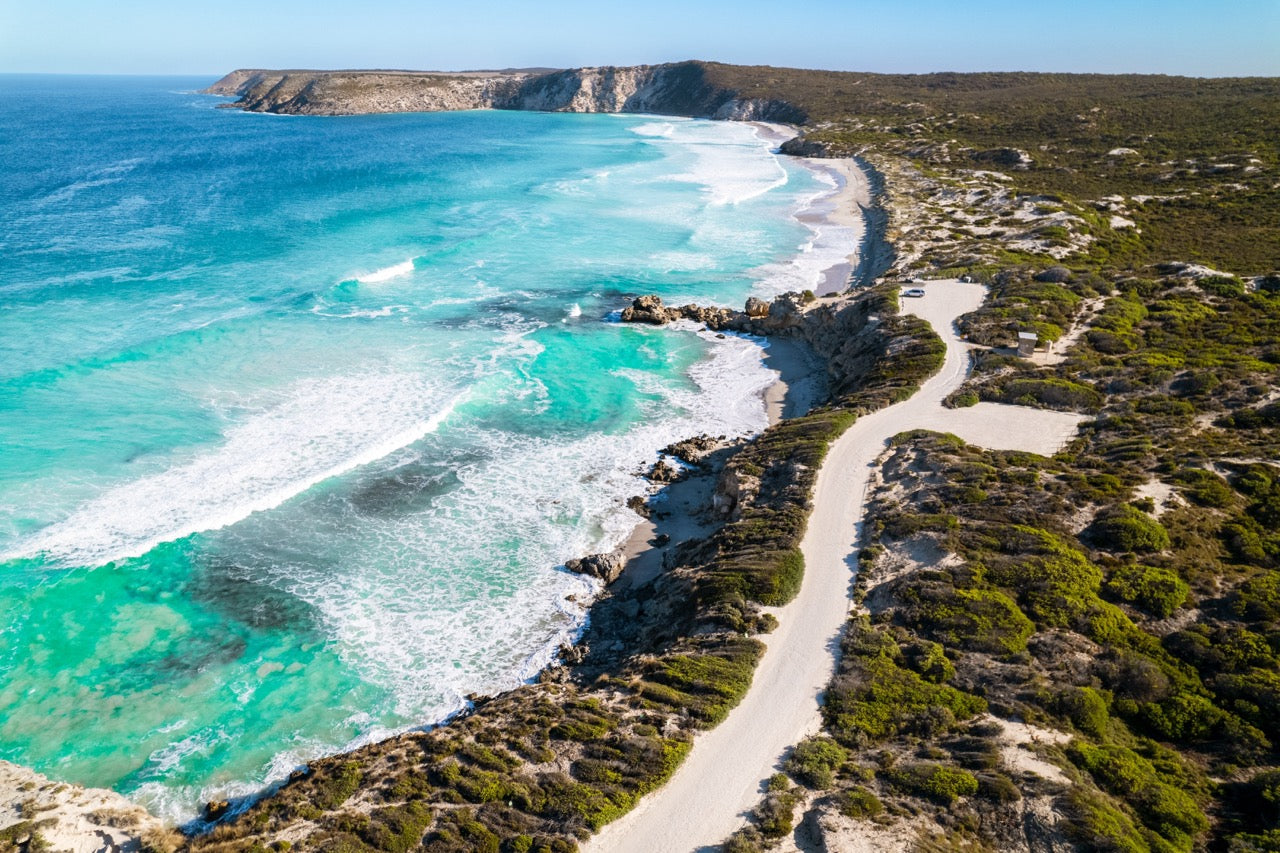 Kangaroo Island Sunny day at Pennington Bay FRAMED PHOTO